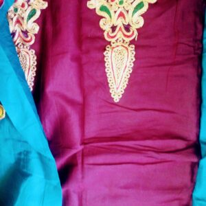 Embroidered work cotton saree